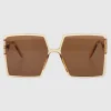 Lentes oversize cuadrados detalle metal