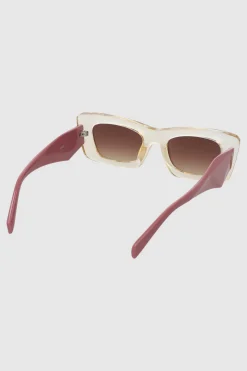 Lentes rectangulo cateye oversize