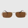 Lentes rectangulo metal
