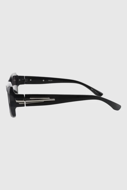 Lentes rectangulo redondeado detalle metal