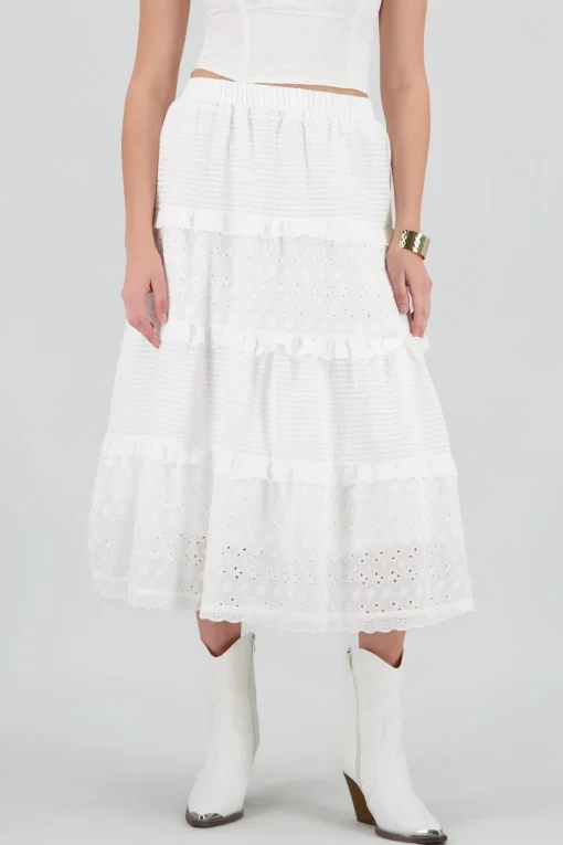 Maxi falda detalle bordado