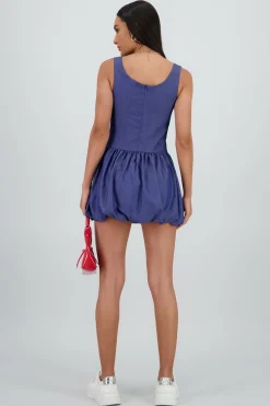Mini vestido globo