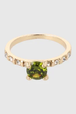 2 P Anillos Circulo Cristal