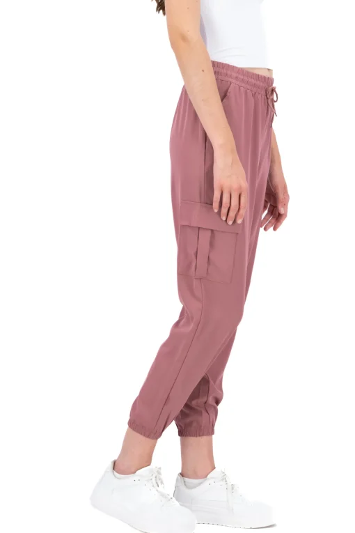 Pantalón Cargo Monocolor Bolsas