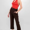 Pantalón Cintura Alta Capri Bolsas