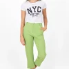 Pantalón Cintura Alta Capri Bolsas