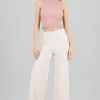 Pantalón Wide Leg Cintura Alta Costuras