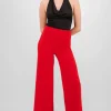 Pantalón Wide Leg Cintura Alta Costuras