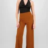 Pantalón Wide Leg Cintura Alta Costuras