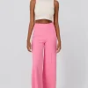 Pantalón Wide Leg Cintura Alta Costuras