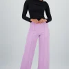 Pantalón Wide Leg Cintura Alta Costuras