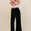 Pantalón Wide Leg Cintura Alta Fruncida