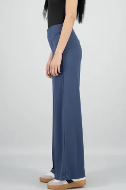 Pantalón Wide Leg Cintura Alta Costuras