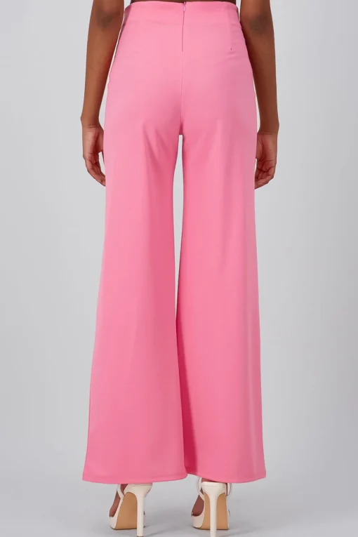 Pantalón Wide Leg Cintura Alta Costuras