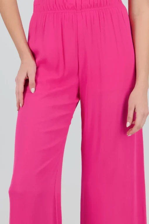 Pantalón Wide Leg Cintura Elástico