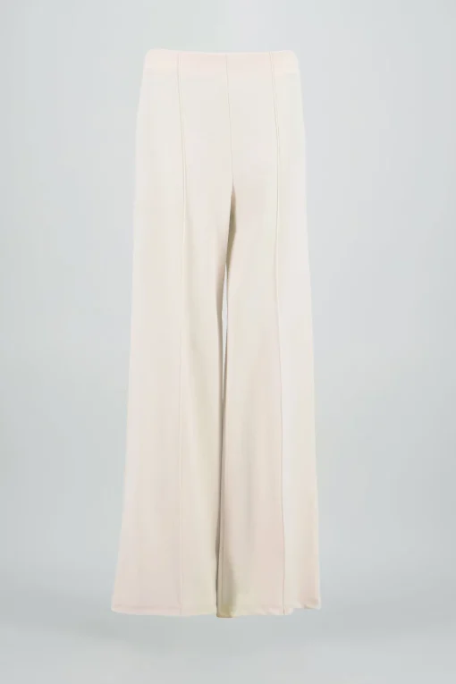 Pantalón Wide Leg Cintura Alta Costuras