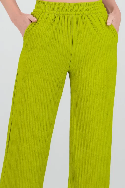 Pantalón wide textura bandana