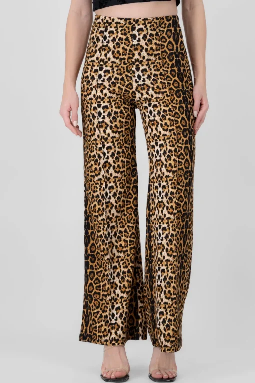 Pantalon amplio animal print