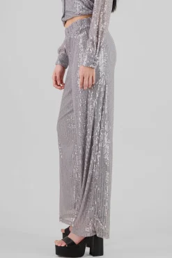 Pantalon amplio brillos