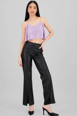 Pantalon amplio detalle costura
