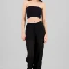 Pantalon amplio detalle lurex