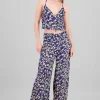 Pantalon amplio estampado flores