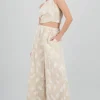 Pantalon amplio estampado tropical