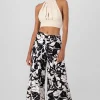 Pantalon amplio estampado tropical
