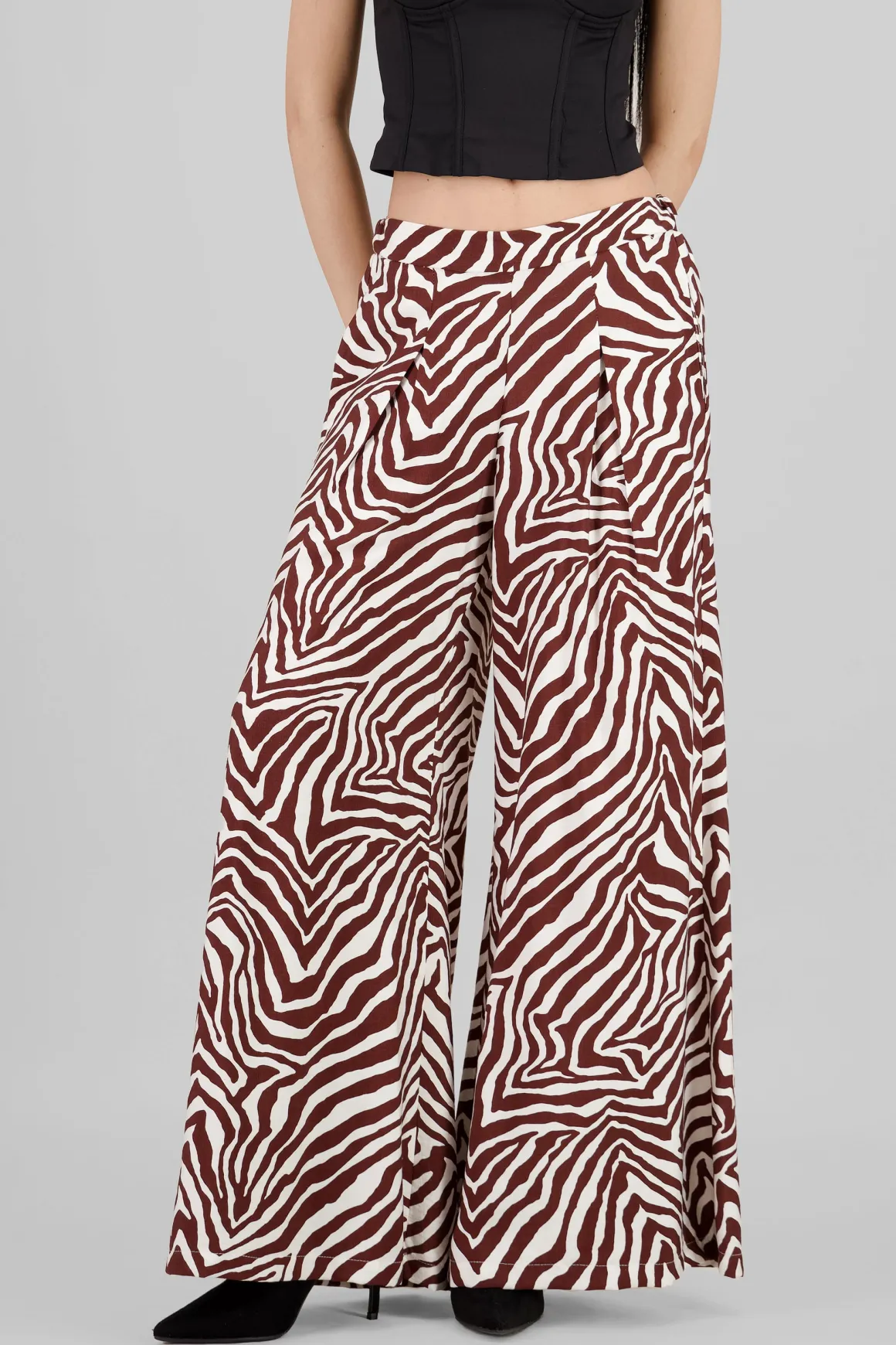 Pantalon amplio fluido animal print z