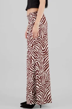Pantalon amplio fluido animal print z