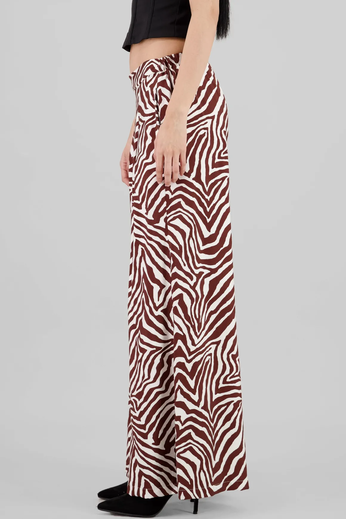 Pantalon amplio fluido animal print z