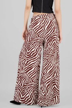 Pantalon amplio fluido animal print z