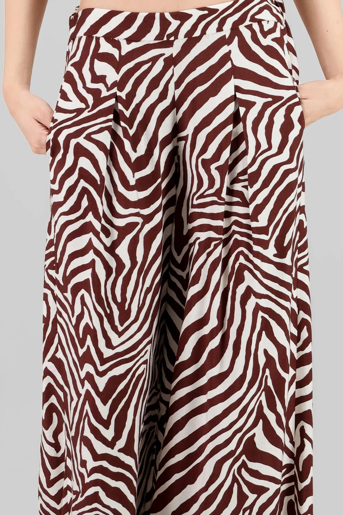 Pantalon amplio fluido animal print z