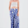 Pantalon amplio fluido estampado
