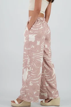Pantalon amplio fluido estampado