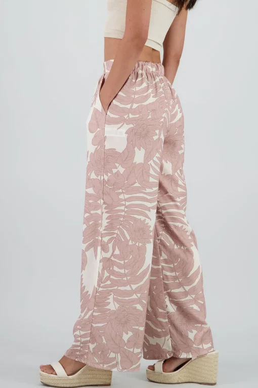 Pantalon amplio fluido estampado