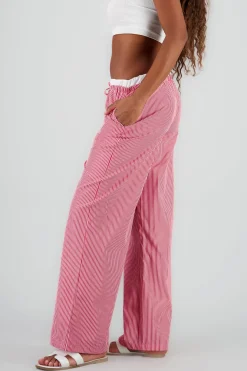 Pantalon amplio rayas