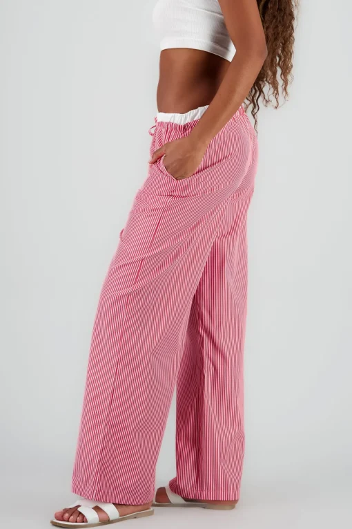 Pantalon amplio rayas