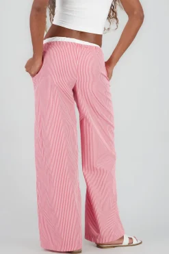 Pantalon amplio rayas