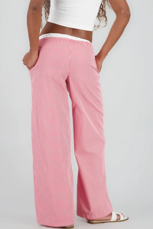 Pantalon amplio rayas