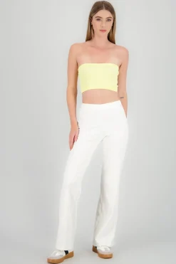 Pantalon amplio rib