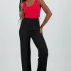 Pantalon amplio rib liso