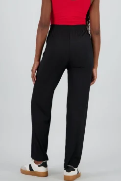 Pantalon amplio rib liso