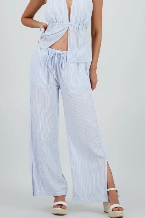 Pantalon cadera ligero rayas