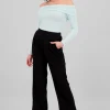 Pantalon de tacto suave liso