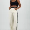 Pantalon fluido detalle contraste franja
