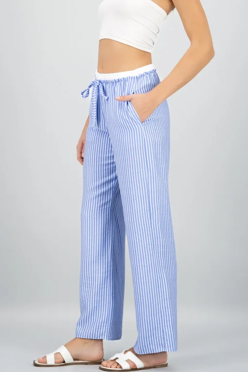 Pantalon fluido rayas detalle resorte