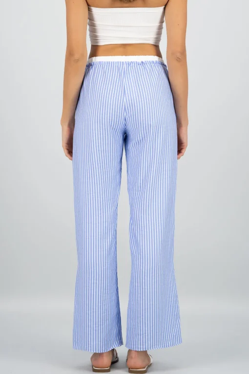 Pantalon fluido rayas detalle resorte