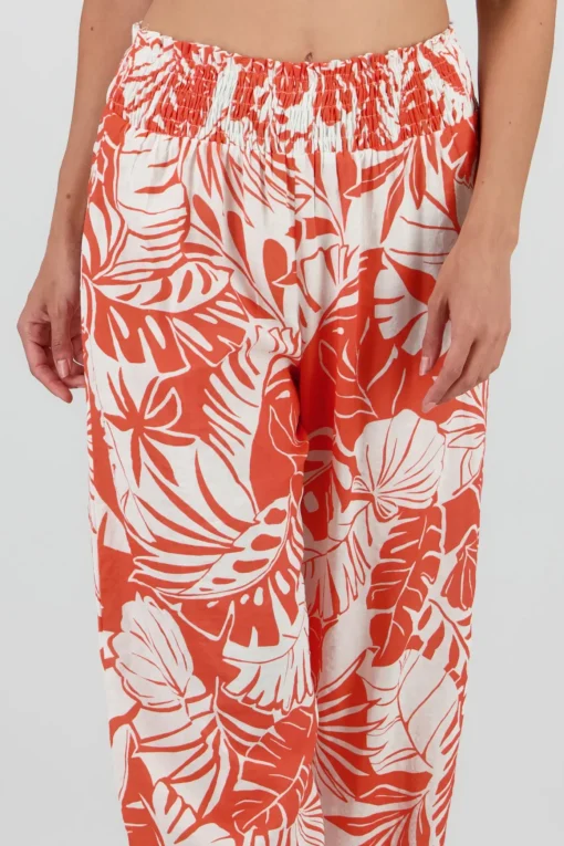 Pantalon recto detalle smock ancho