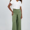 Pantalon recto rayas resorte pretina